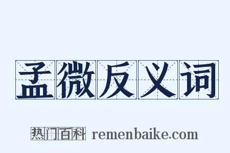 孟微反义词是什么意思的图片